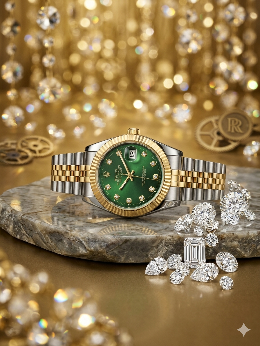 Diamond Gold Rolex Watch