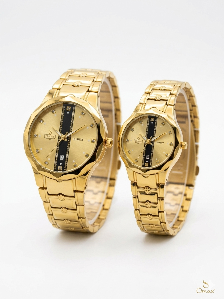 Couple Golden Watch Set