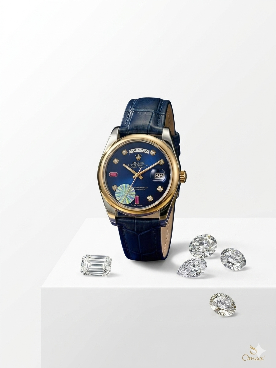 Leather Strap Rolex Watch